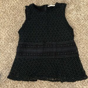 Hazel Black Sleeveless top